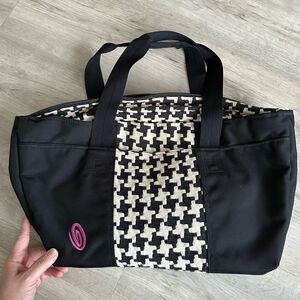 Timbuk2 Classic Tote Bag Black Houndstooth Size Medium